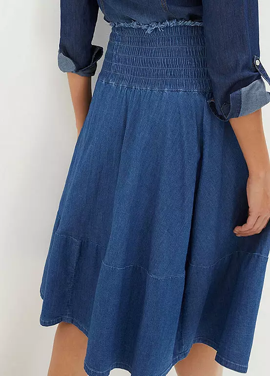 Flared Denim Skirt 7 Flared Denim Skirt - Image 5