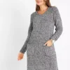 Fleece Dress -Mesh Sleeve Shop Fleece Dress950678FRSP