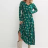 Floral A-Line Maxi Dress -Mesh Sleeve Shop Floral A Line Maxi Dress912900FRSP