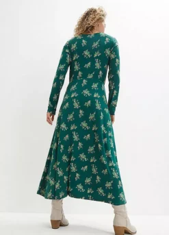 Floral A-Line Maxi Dress -Mesh Sleeve Shop Floral A Line Maxi Dress912900FRSP W01