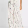 Floral Crepe Trousers