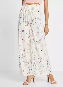 Floral Crepe Trousers