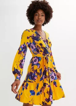 Floral Print A-Line Sun Dress -Mesh Sleeve Shop Floral Print A Line Sun Dress938438FRSP