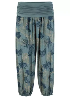 Floral Print Cropped Trousers -Mesh Sleeve Shop Floral Print Cropped Trousers939568FRSC