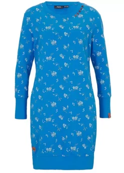 Floral Print Sweatshirt Dress -Mesh Sleeve Shop Floral Print Sweatshirt Dress929485FRSC