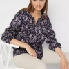 Floral Viscose Blouse 1 Floral Viscose Blouse -Mesh Sleeve Shop Floral Viscose Blouse971075FRSP