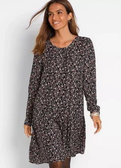 Flounced Floral Dress