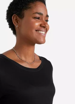 Flounced Jersey Top -Mesh Sleeve Shop Flounced Jersey Top911053FRSP W03