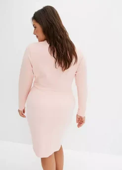 Flounced Wrap Dress -Mesh Sleeve Shop Flounced Wrap Dress904138FRSB W01