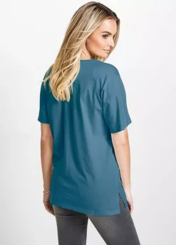 Flower Print V-Neck Top -Mesh Sleeve Shop Flower Print V Neck Top909136FRSP W01