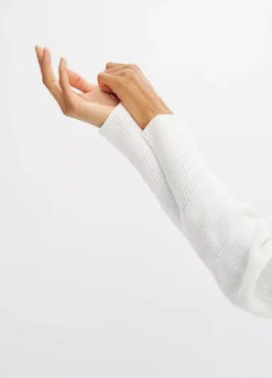 Front Cut-Out Cable Knit Dress -Mesh Sleeve Shop Front Cut Out Cable Knit Dress910875FRSP W02