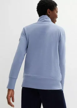 Funnel Collar Sweatshirt -Mesh Sleeve Shop Funnel Collar Sweatshirt924683FRSP W01