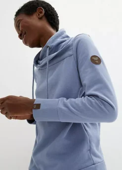 Funnel Collar Sweatshirt -Mesh Sleeve Shop Funnel Collar Sweatshirt924683FRSP W03