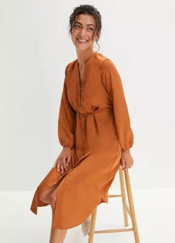 Glossy Shirt Dress -Mesh Sleeve Shop Glossy Shirt Dress923654FRSP