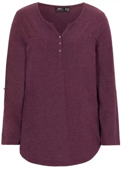 Henley Top -Mesh Sleeve Shop Henley Top930840FRSC