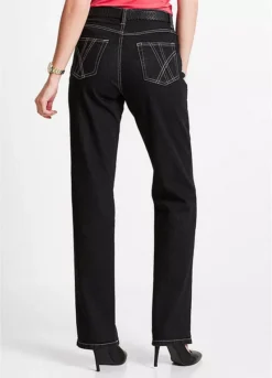 High Rise Stretch Jeans -Mesh Sleeve Shop High Rise Stretch Jeans905480FRSP W01