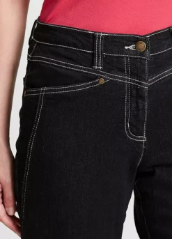 High Rise Stretch Jeans -Mesh Sleeve Shop High Rise Stretch Jeans905480FRSP W02