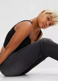 High Waist Flared Jeans -Mesh Sleeve Shop High Waist Flared Jeans927273FRSP W03