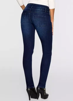 High Waisted Skinny Jeans -Mesh Sleeve Shop High Waisted Skinny Jeans962939FRSP W01
