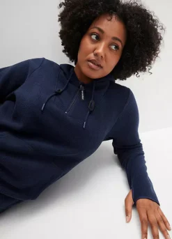 Hooded Fleece Dress -Mesh Sleeve Shop Hooded Fleece Dress956473FRSB W02