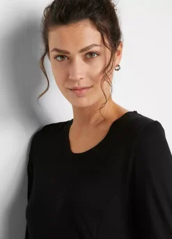 Jersey Peplum Tunic -Mesh Sleeve Shop Jersey Peplum Tunic968784FRSP W02