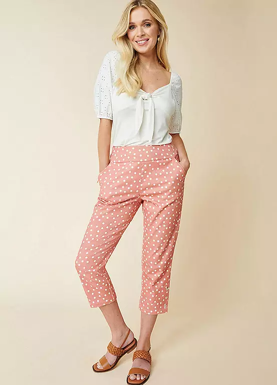 Kaleidoscope Spot Comfort Fit Cropped Trousers 5 Kaleidoscope Spot Comfort Fit Cropped Trousers - Image 3
