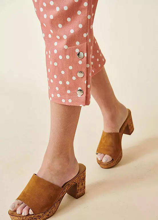 Kaleidoscope Spot Comfort Fit Cropped Trousers 6 Kaleidoscope Spot Comfort Fit Cropped Trousers - Image 4