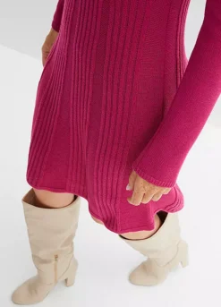 Knitted Smock Dress -Mesh Sleeve Shop Knitted Smock Dress936428FRSP W03