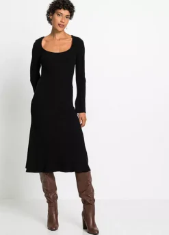 Knitted Square Neck Dress