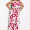 Knotted Paisley Print Maxi Dress -Mesh Sleeve Shop Knotted Paisley Print Maxi Dress948110FRSB