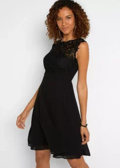 Lace Bodice Skater Dress