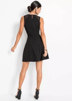 Lace Detail Dress -Mesh Sleeve Shop Lace Detail Dress930894FRSP W01