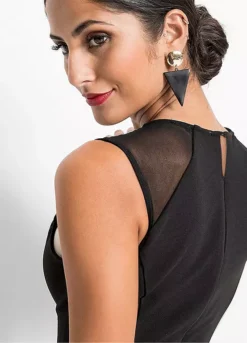 Lace Detail Dress -Mesh Sleeve Shop Lace Detail Dress930894FRSP W02