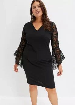 Lace Sleeve Party Dress