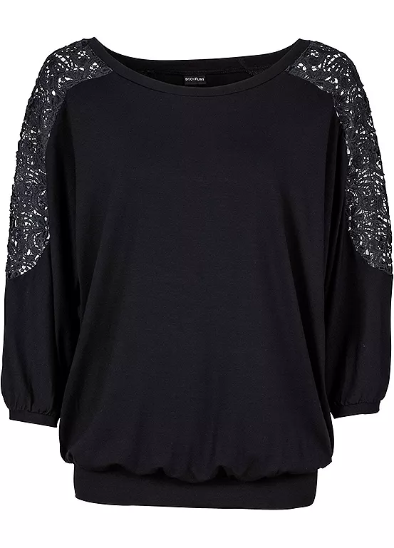 Lace Sleeve Slouch Top 4 Lace Sleeve Slouch Top - Image 2