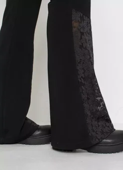 Lace Trim Leggings -Mesh Sleeve Shop Lace Trim Leggings978260FRSP W03