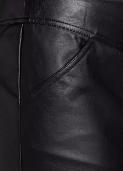 Leather Look Mini Skirt -Mesh Sleeve Shop Leather Look Mini Skirt903767FRSP W02