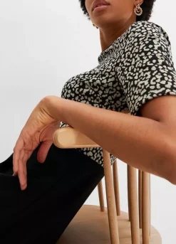 Leopard Print Short Sleeve Jersey Dress -Mesh Sleeve Shop Leopard Print Short Sleeve Jersey Dress931592FRSP W03