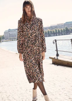Long Sleeve Floral Dress -Mesh Sleeve Shop Long Sleeve Floral Dress967148FRSL