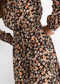 Long Sleeve Floral Dress -Mesh Sleeve Shop Long Sleeve Floral Dress967148FRSP W02