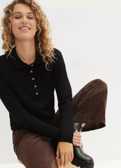 Long Sleeve Polo Top