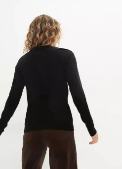 Long Sleeve Polo Top -Mesh Sleeve Shop Long Sleeve Polo Top939541FRSP W01