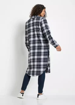 Longline Blouse -Mesh Sleeve Shop Longline Blouse971659FRSP W01