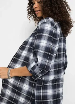 Longline Blouse -Mesh Sleeve Shop Longline Blouse971659FRSP W02