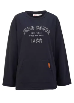 Longline Logo Print Sweatshirt -Mesh Sleeve Shop Longline Logo Print Sweatshirt971698FRSC