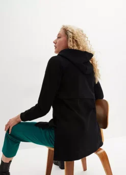 Longline Over The Head Hoodie -Mesh Sleeve Shop Longline Over The Head Hoodie908310FRSP W01