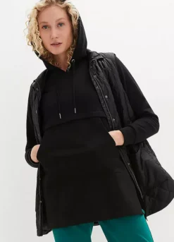 Longline Over The Head Hoodie -Mesh Sleeve Shop Longline Over The Head Hoodie908310FRSP W03