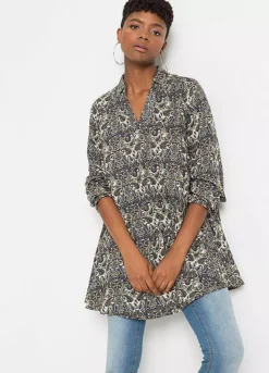Longline Paisley Print Blouse