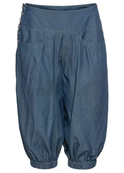 Loose Fit Cropped Jeans -Mesh Sleeve Shop Loose Fit Cropped Jeans977294FRSC