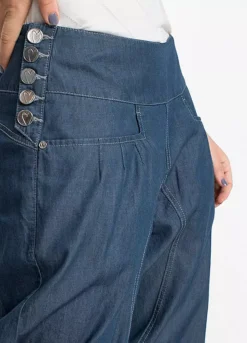 Loose Fit Cropped Jeans -Mesh Sleeve Shop Loose Fit Cropped Jeans977294FRSP W01